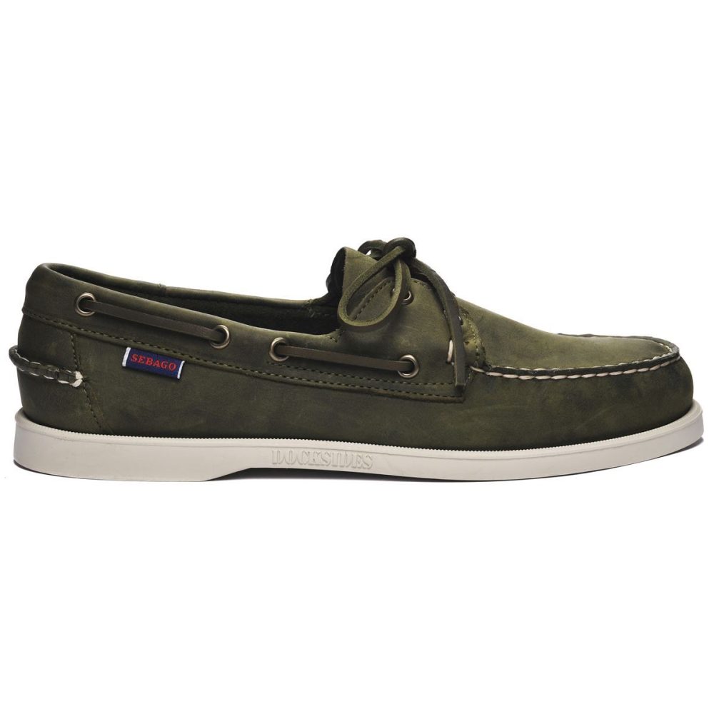 Δερμάτινα SEBAGO Docksides portland boat shoes green military