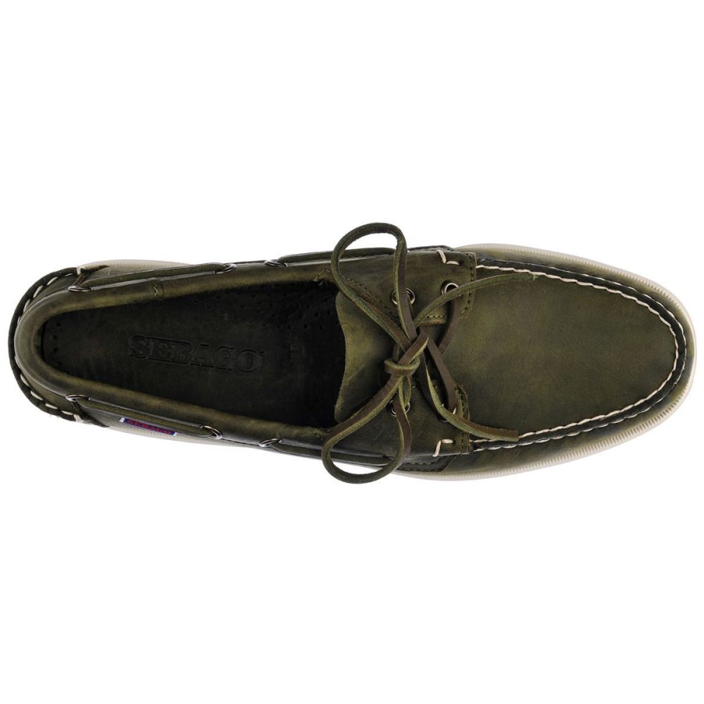 Δερμάτινα SEBAGO Docksides portland boat shoes green military