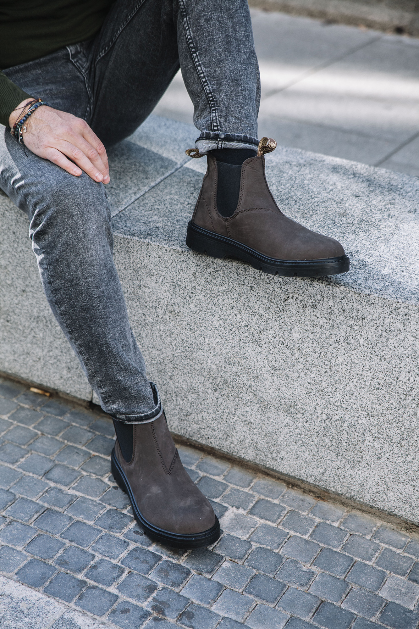 Μποτάκια Kara Natural World negro black αντρικό - Image 3