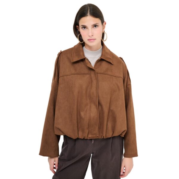 Jacket Eco Suede καφέ Γυναικείο