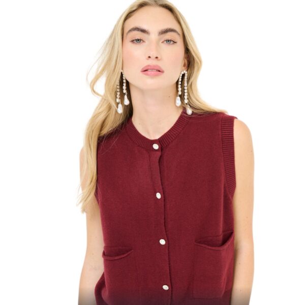 Γιλέκο μάλλινο Γυναικείο μπορντό