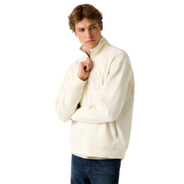 Μπλούζα Guess harris zip ανδρικό cream