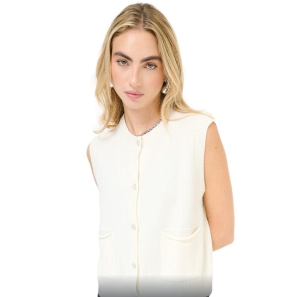 Γιλέκο μάλλινο Γυναικείο εκρού