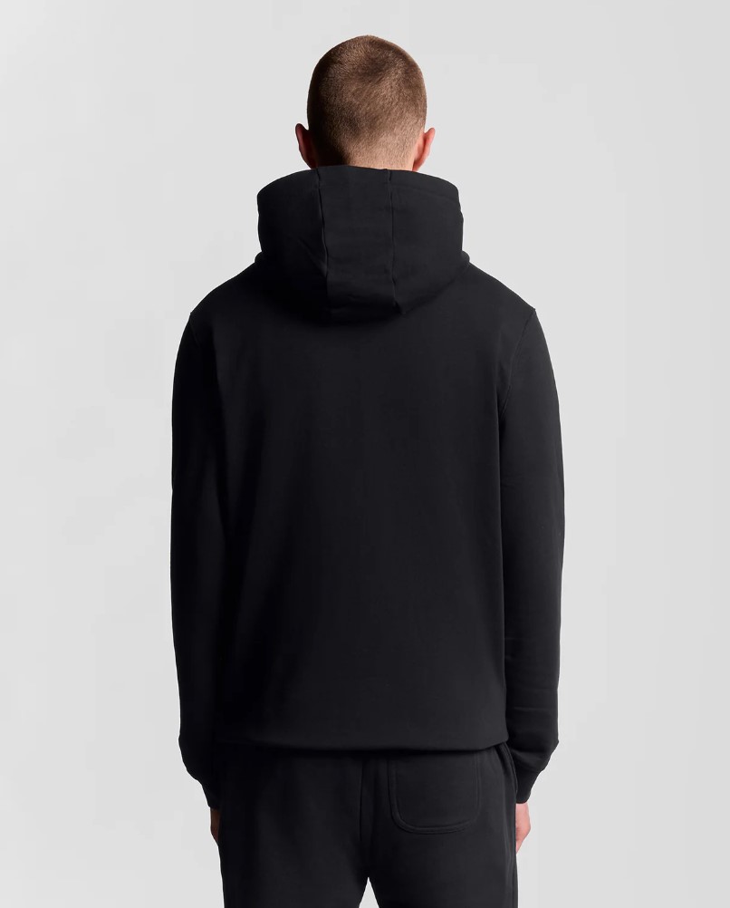 Φούτερ ζακέτα Loopback Cotton Full Zip Lyle & Scott ανδρικό μαύρο - Image 4