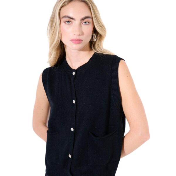 Γιλέκο μάλλινο Γυναικείο μαύρο
