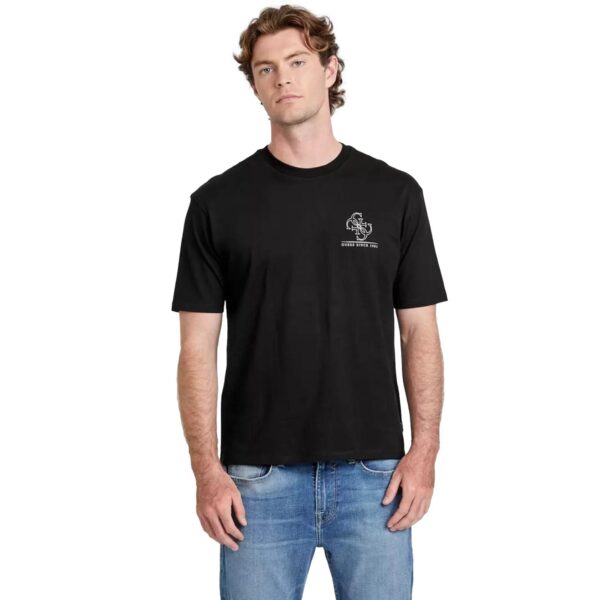 T-shirt Guess quattro tee ανδρικό μαύρο