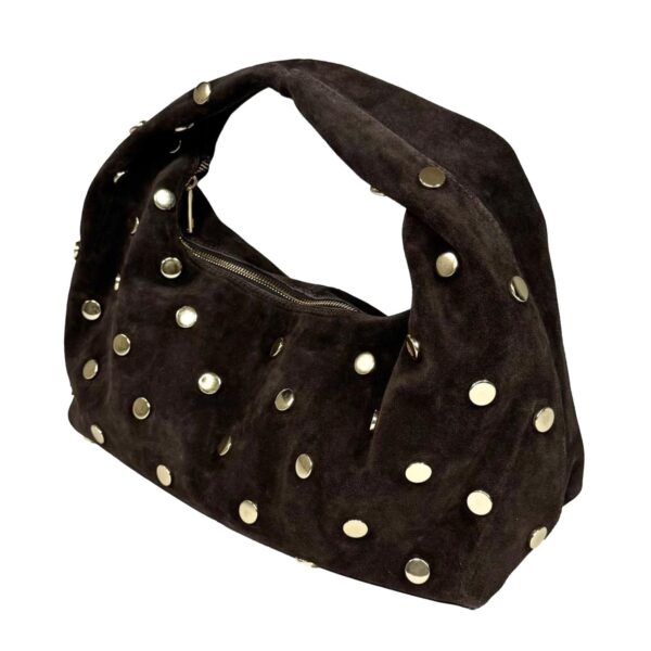 Γυναικεία Τσάντα δέρμα suede καφέ