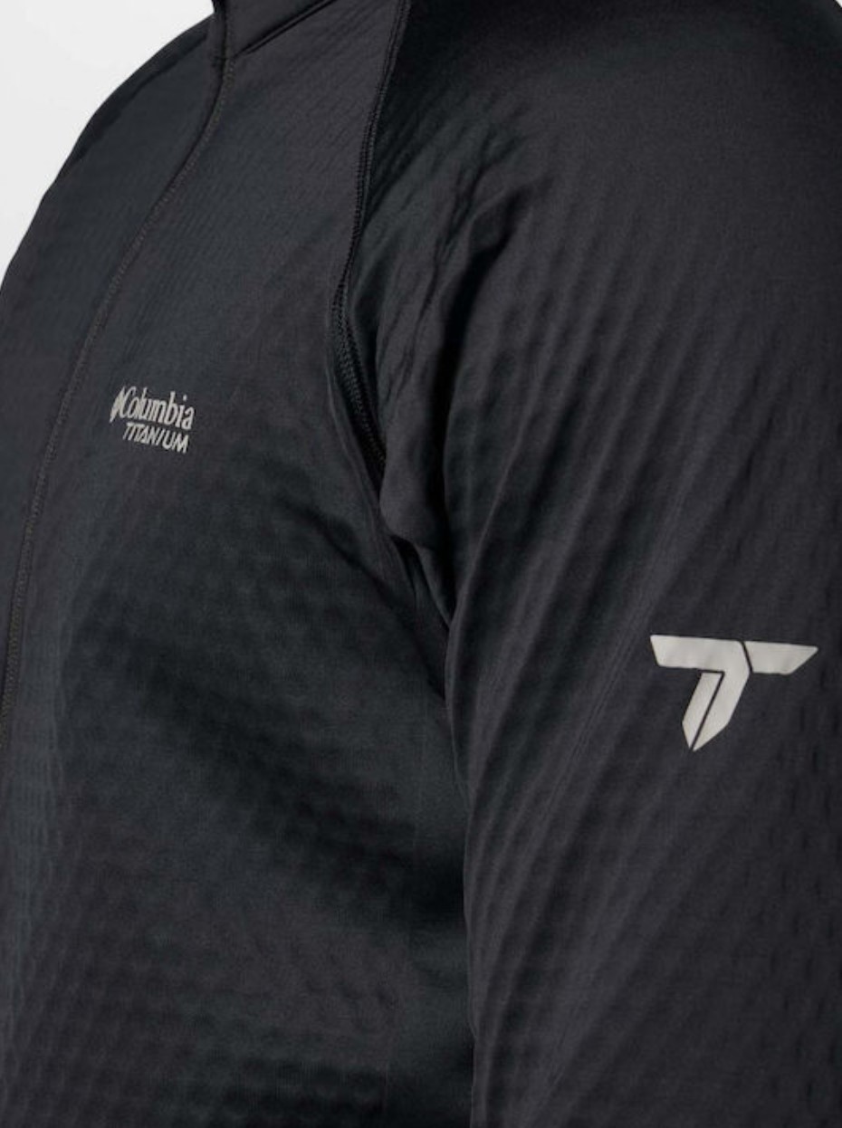 Φούτερ COLUMBIA Crystal Leaf Omni-Heat Helix Half Zip Fleece Pale black - Image 4