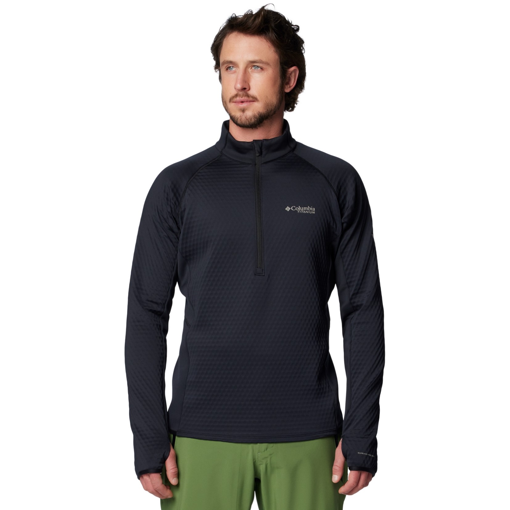 Φούτερ COLUMBIA Crystal Leaf Omni-Heat Helix Half Zip Fleece Pale black