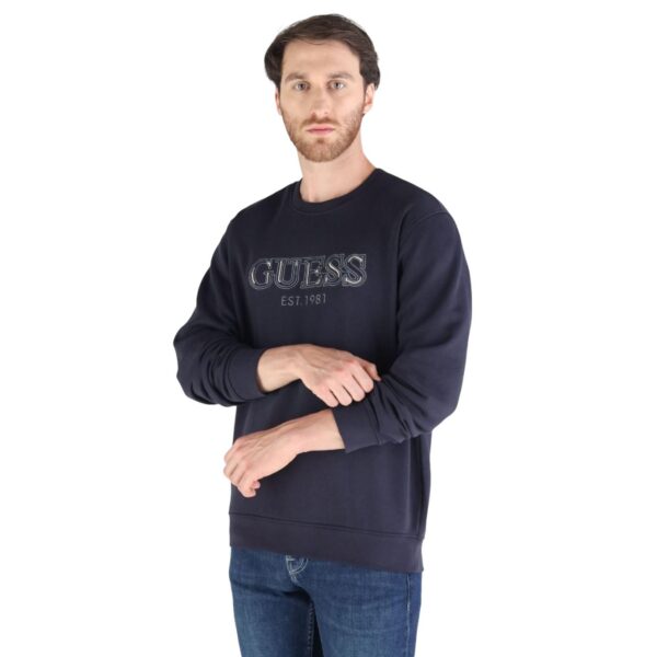 Basic Sweatshirt slim fit Guess ανδρικό μπλέ σκούρο
