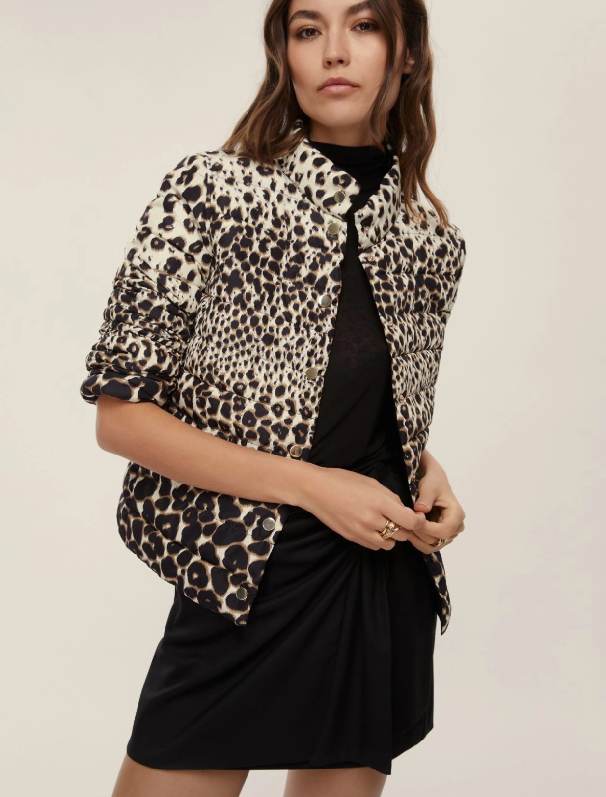 Reversible printed down jacket EMME by Marella camel - Image 5