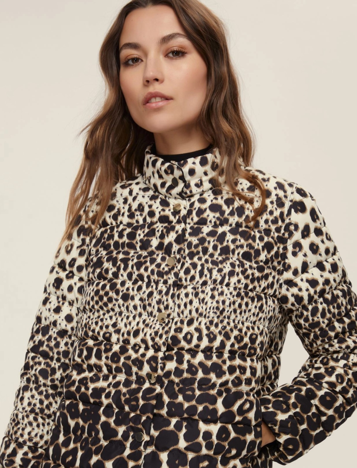 Reversible printed down jacket EMME by Marella camel - Image 6