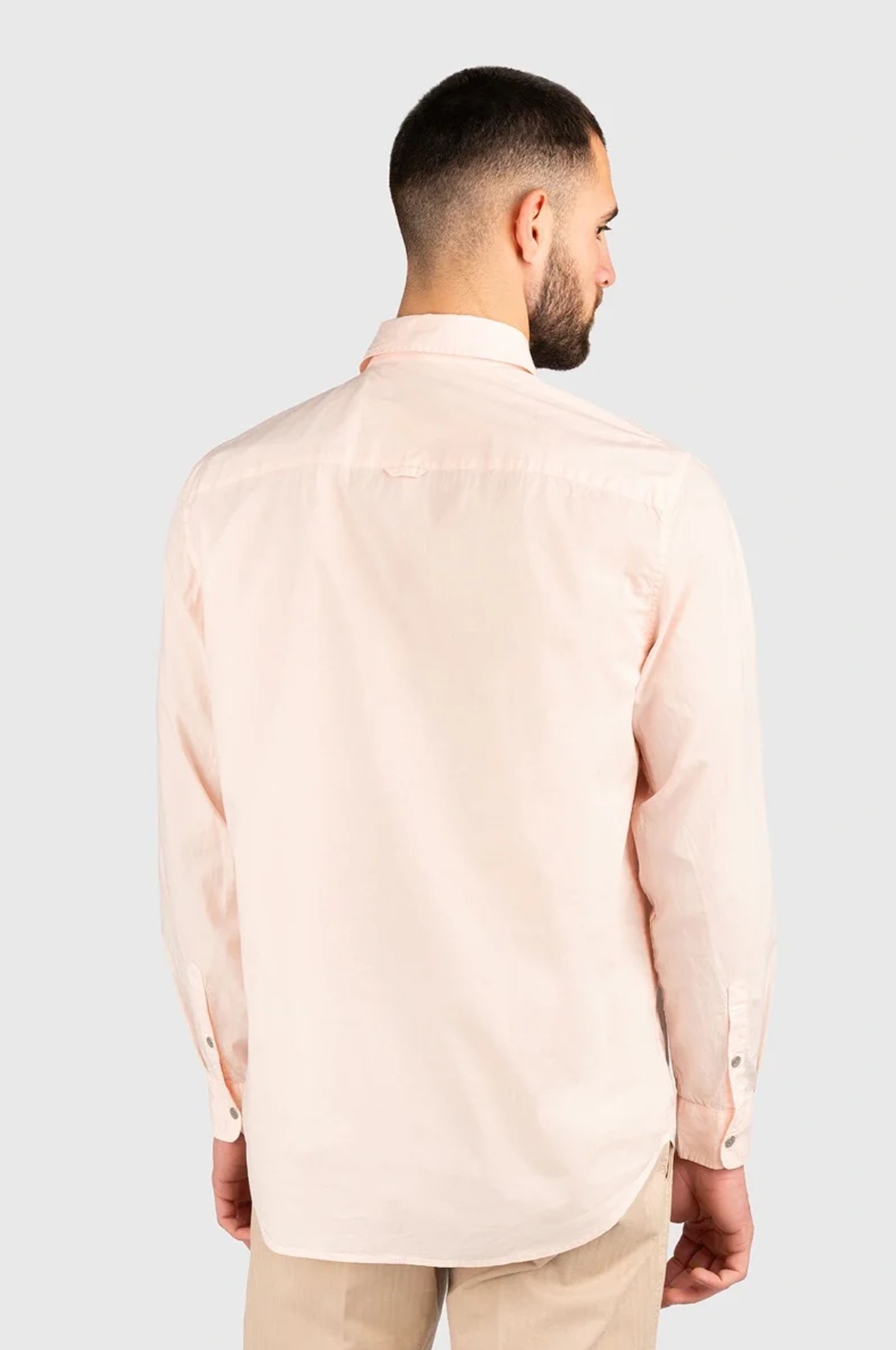 Πουκάμισο Guess ls collins regular fit ανδρικό ρόζ ανοιχτό - Image 4