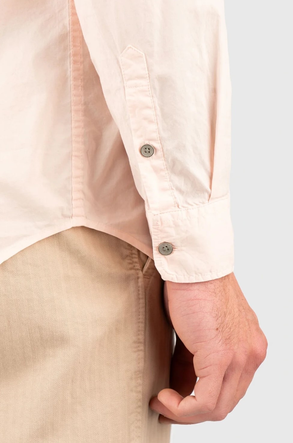 Πουκάμισο Guess ls collins regular fit ανδρικό ρόζ ανοιχτό - Image 6