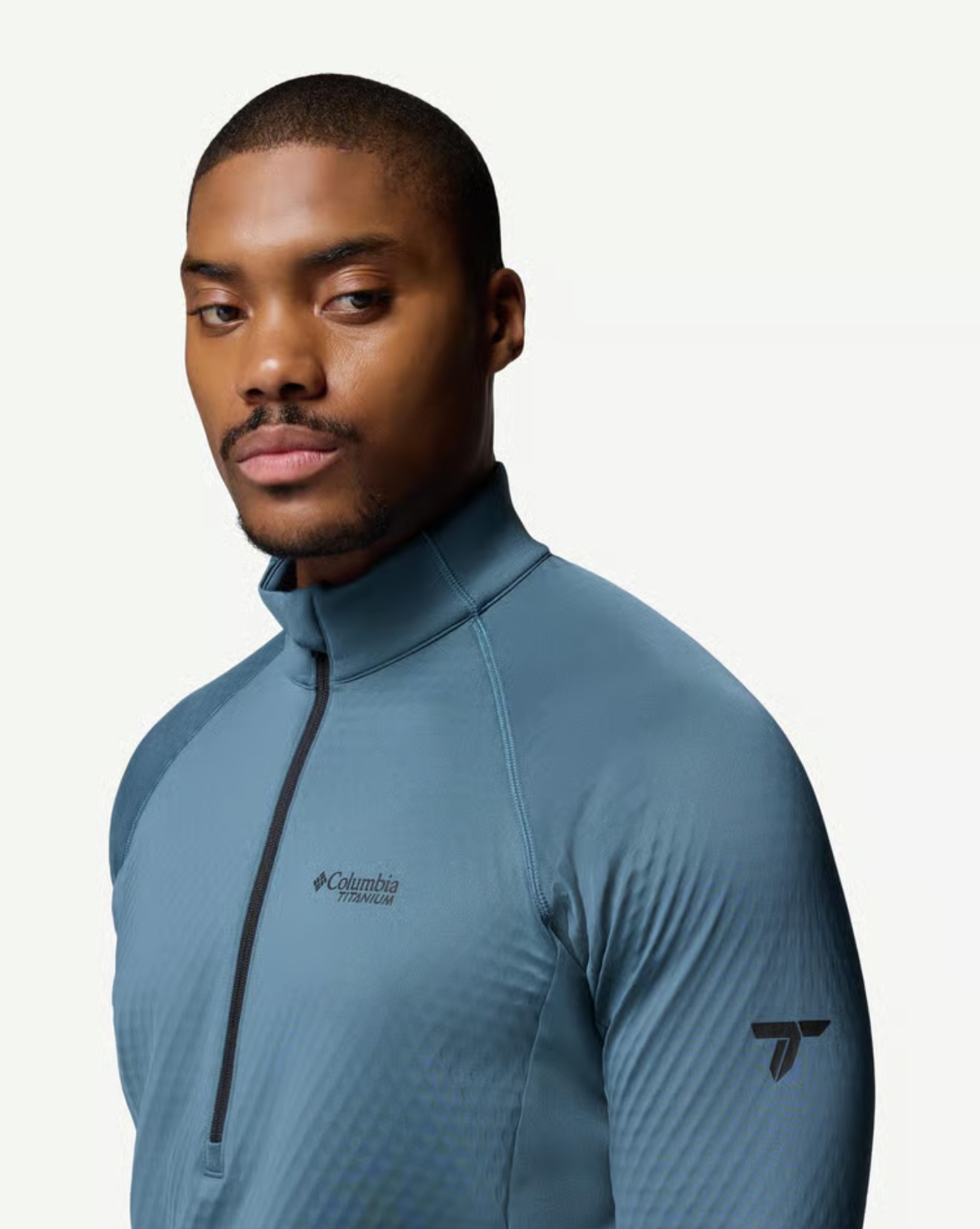 Φούτερ COLUMBIA Crystal Leaf Omni-Heat Helix Half Zip Fleece Pale Blue - Image 4