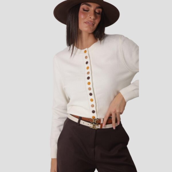 Ζακετάκι πλεκτό Γυναικείο cream