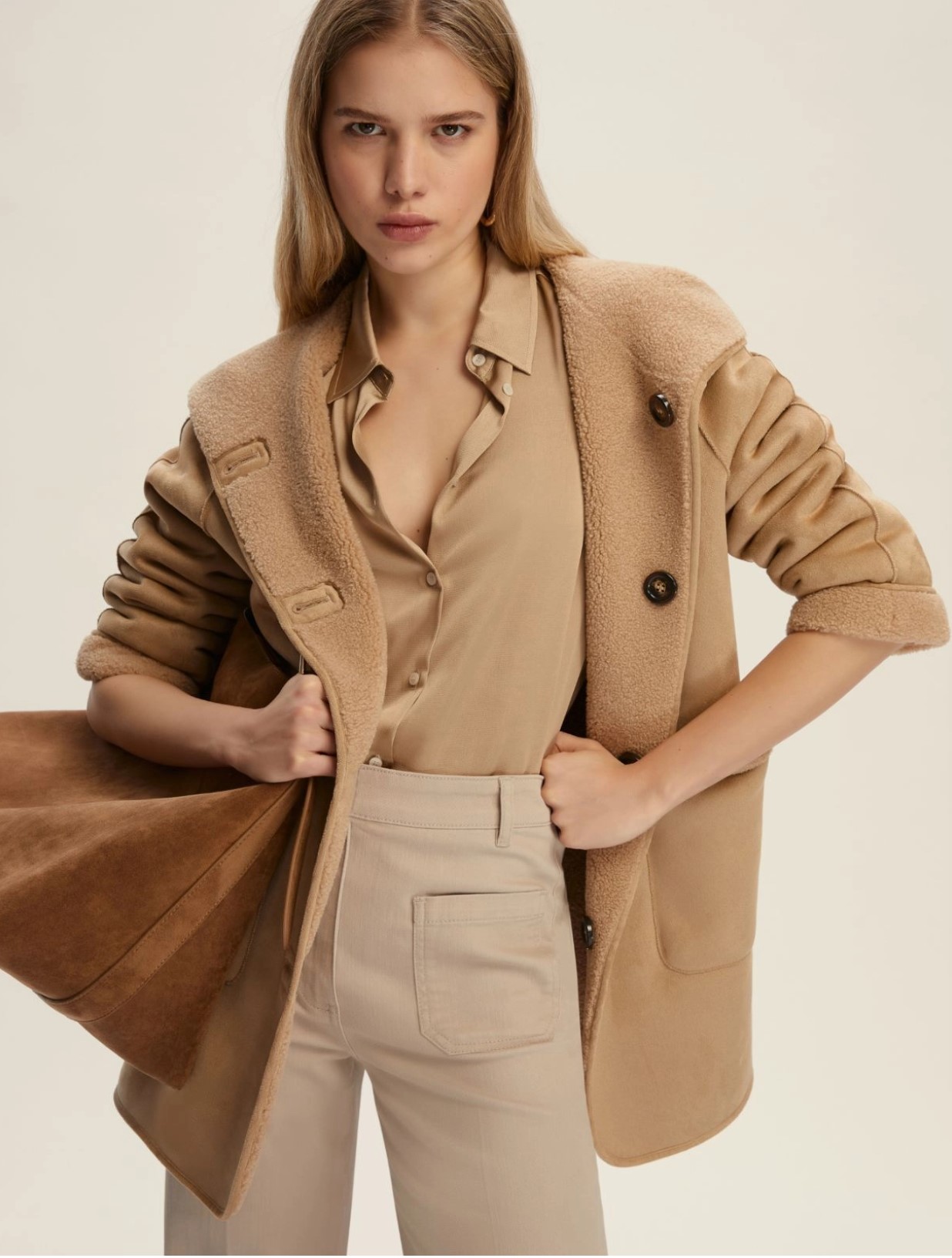Reversible pea coat EMME by Marella honey - Image 3