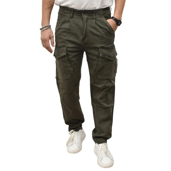 Παντελόνι cargo relaxed fit Gianni Lupo ανδρικό military