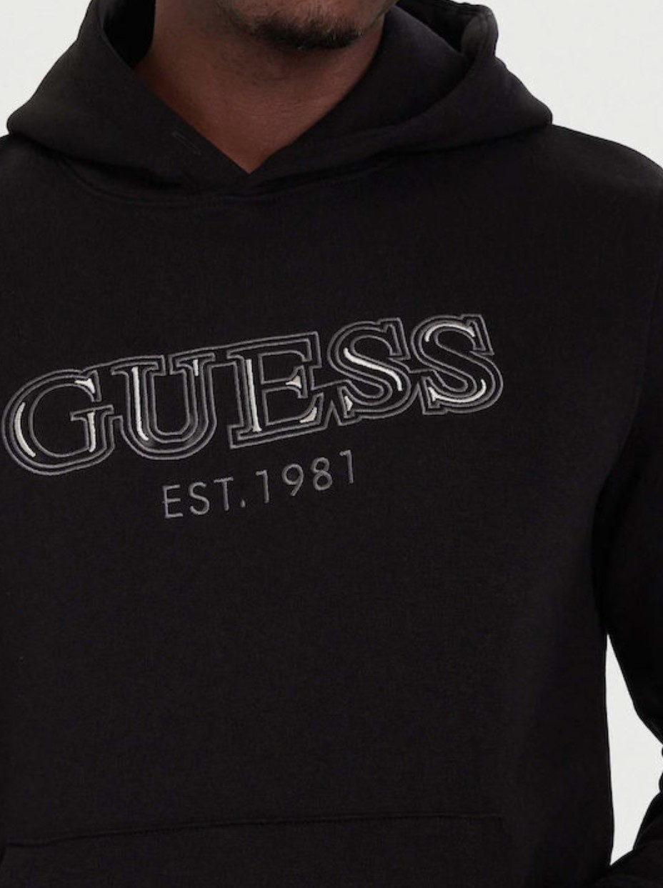 Φούτερ slim fit Guess ανδρικό black - Image 4