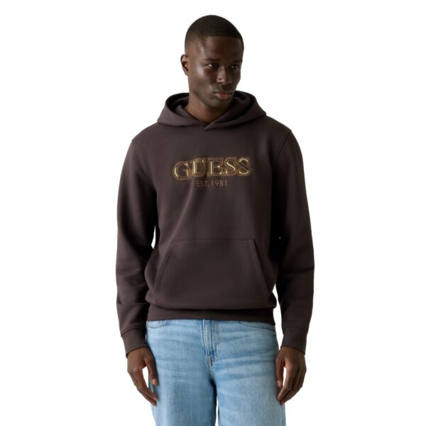 Φούτερ slim fit Guess ανδρικό dark brown