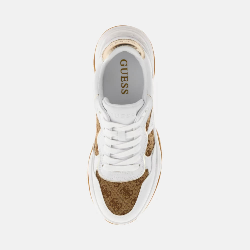 Sneakers Guess hapyy4 beige γυναικείο - Image 5