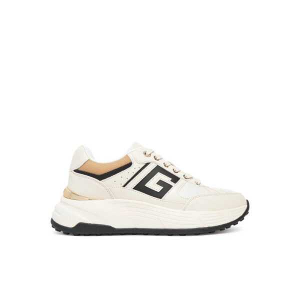 Sneakers Guess fonzi beige cream γυναικείο