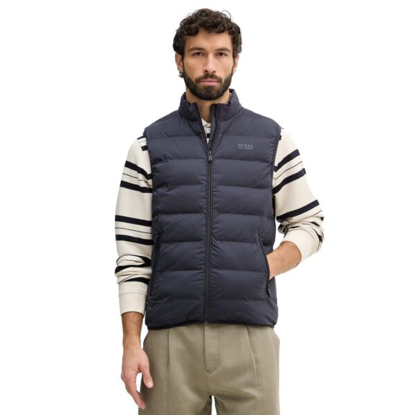 Αμάνικο μπουφάν Guess ανδρικό μπλέ σκούρο