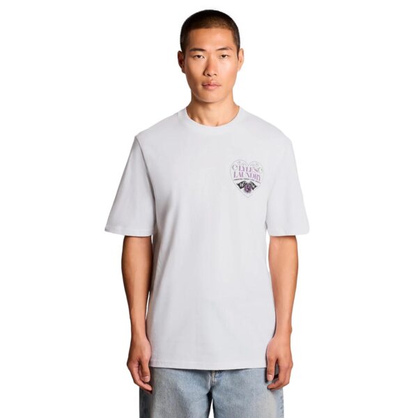 Chest Graphic T-Shirt Lyle & Scott ανδρικό λευκό