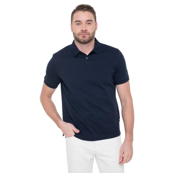 Mπλούζα με γιακά Guess ανδρικό μπλέ σκούρο