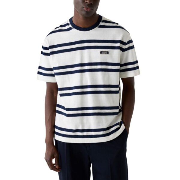 Mπλούζα Guess vintage stripes knit top ανδρικό μαύρο