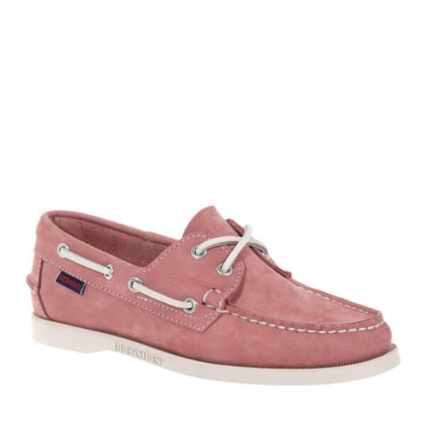 Παπούτσια SEBAGO docksides portland nubuck pink white γυναικείο
