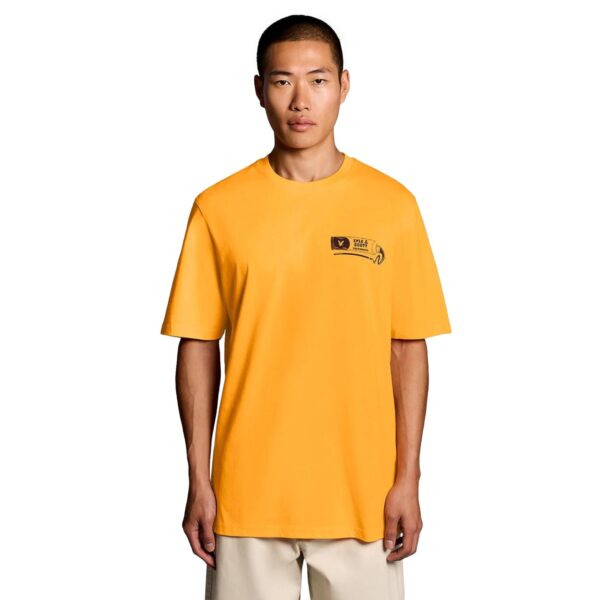 Back Print Graphic T-Shirt Lyle & Scott ανδρικό orange blaze