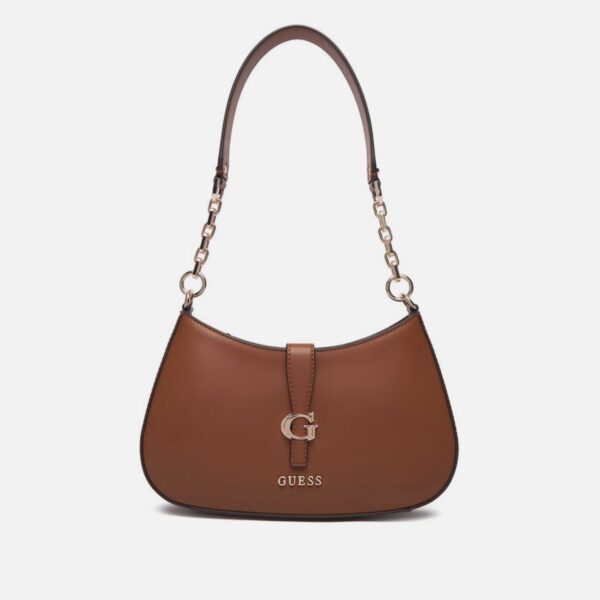 Γυναικεία Τσάντα GUESS carrie top zip cognac