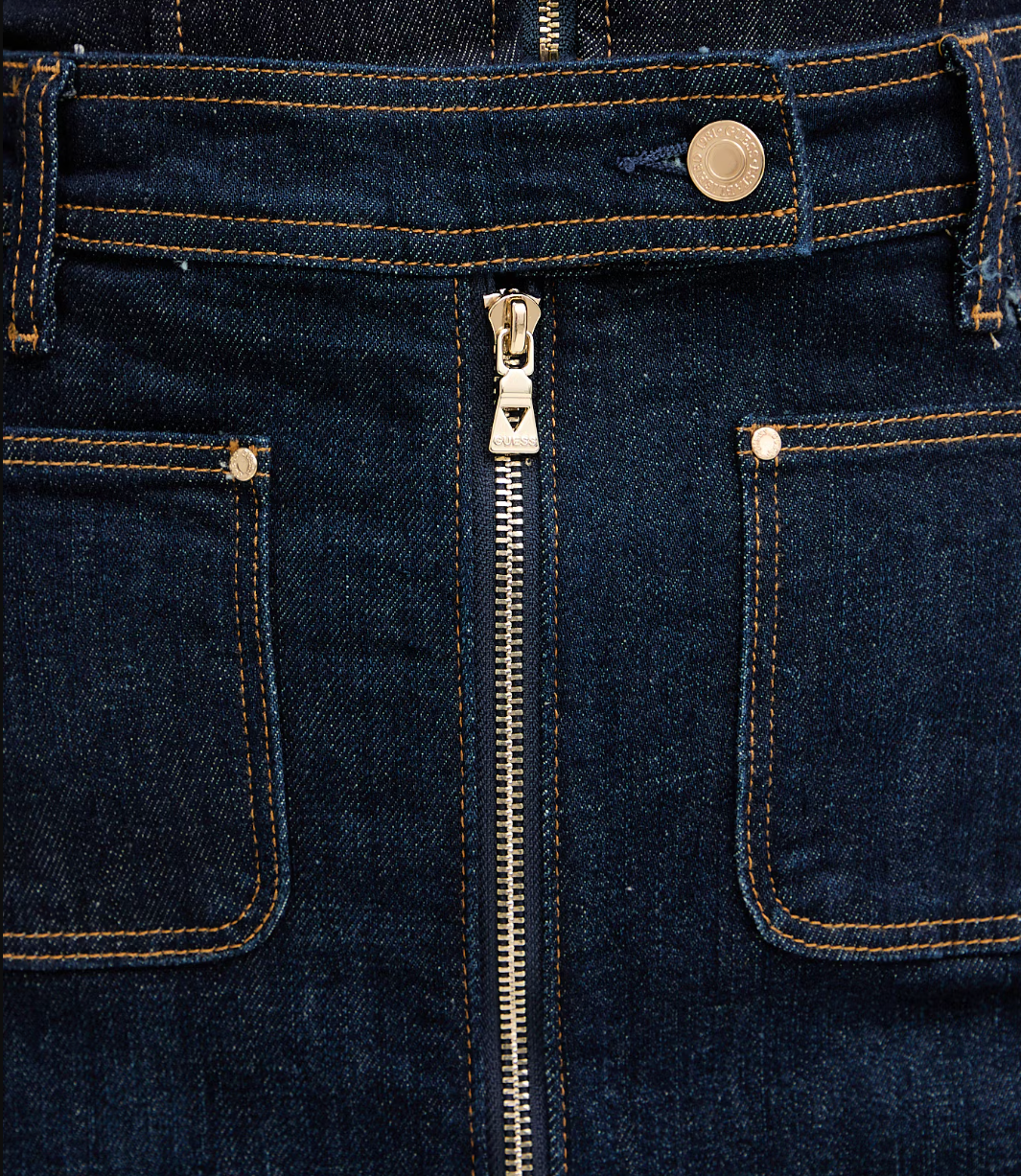 Φούστα Guess denim rosita midi γυναικεία μπλε navy - Image 5