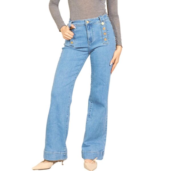 Γυναικείο Jean Susymix high rise flare μπλε