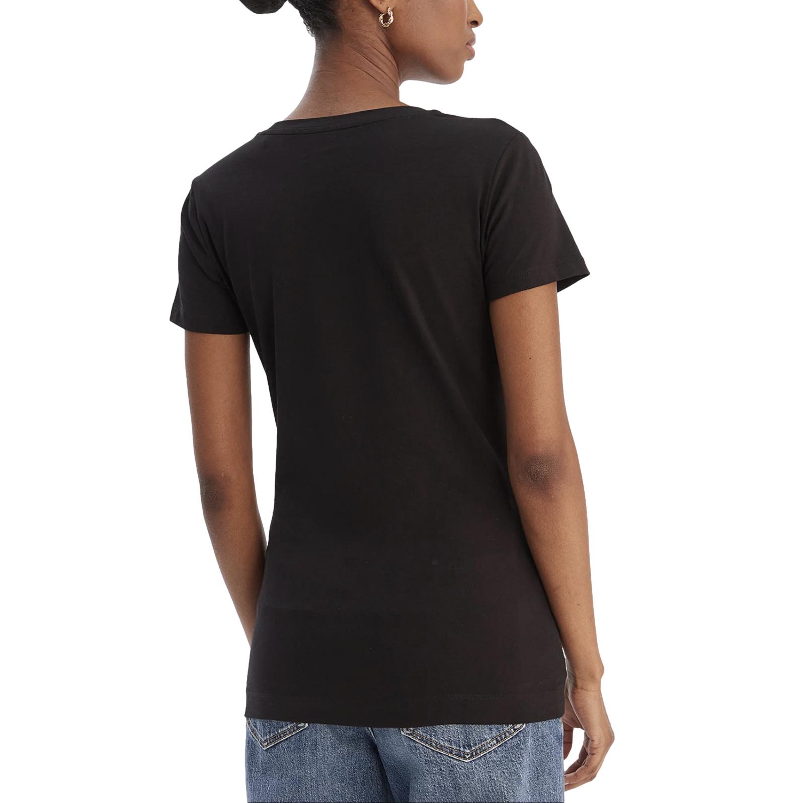 Γυναικείο T-shirt Guess leo triangle tee μαύρο - Image 5