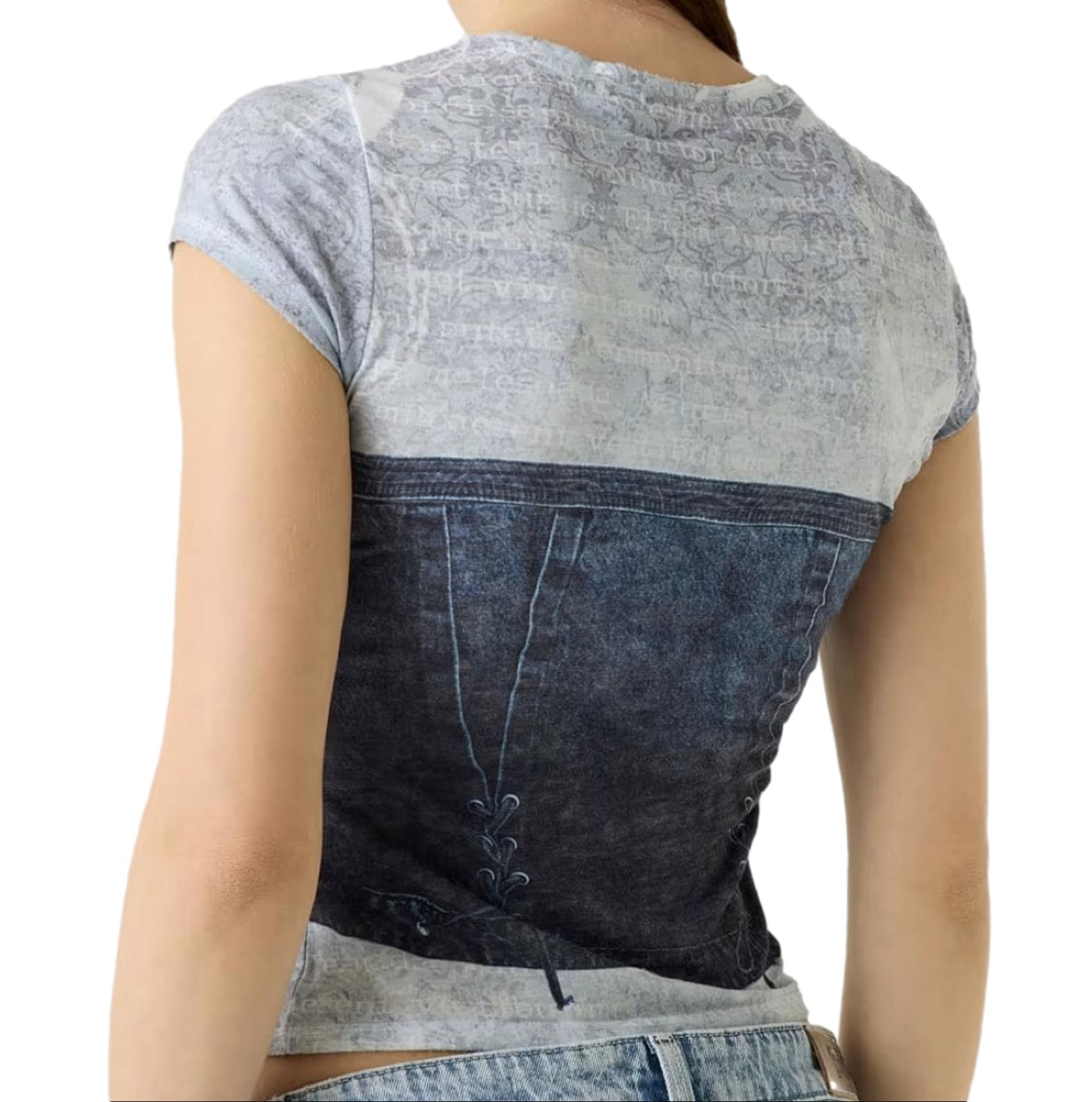 Γυναικείο top Guess denim busters μπλε - Image 3