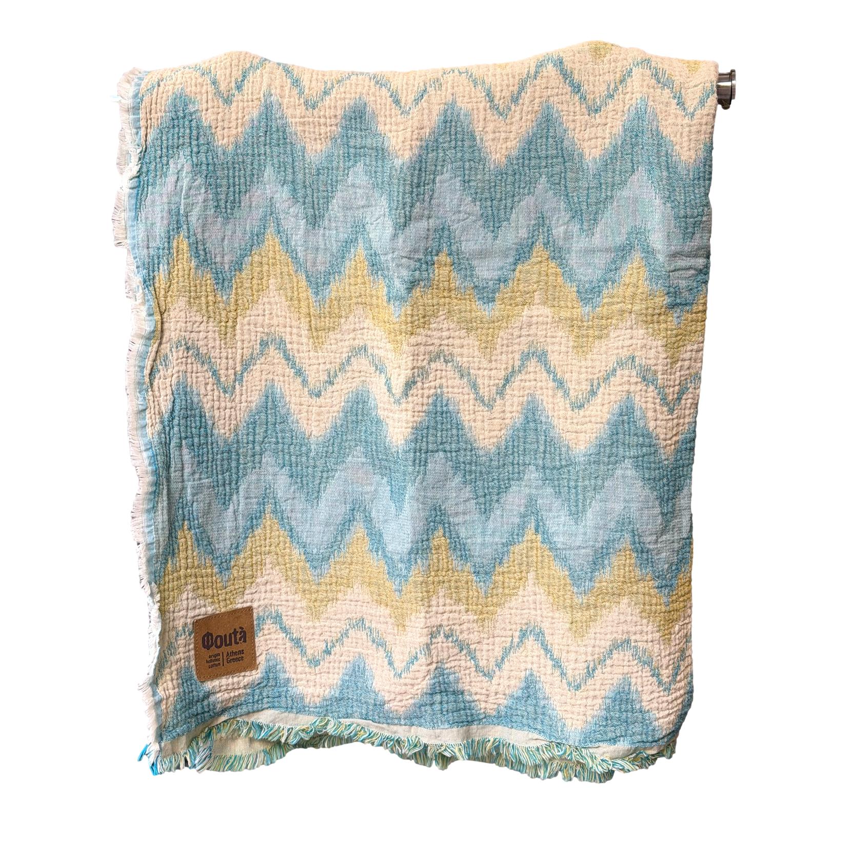 FOUTA BEACH TOWEL scale 105 x 170 cm turquoise