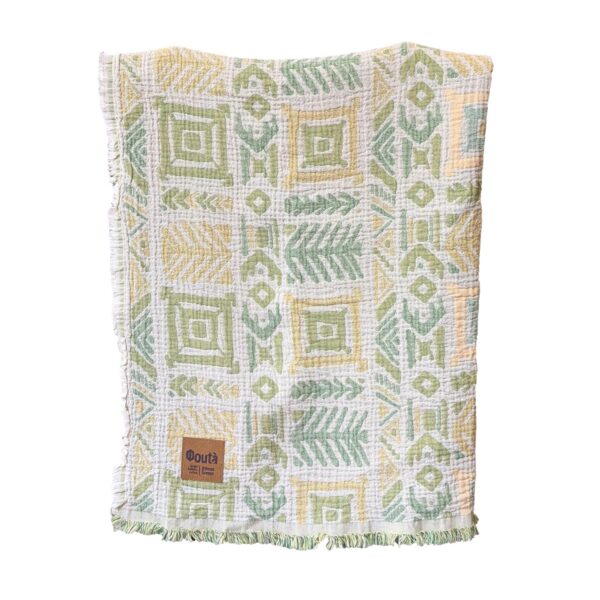 FOUTA BEACH TOWEL ornament 105 x 170 cm πράσινο