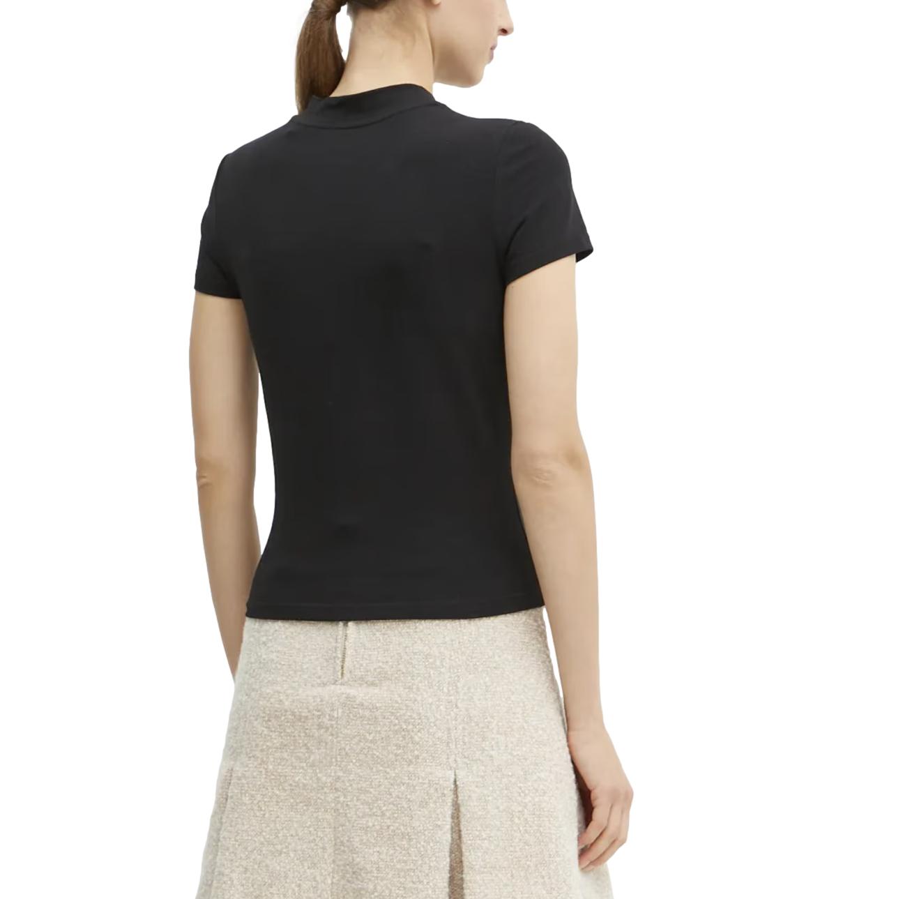 Γυναικείο T-shirt Guess mock neck tee all over 4g μαύρο - Image 4