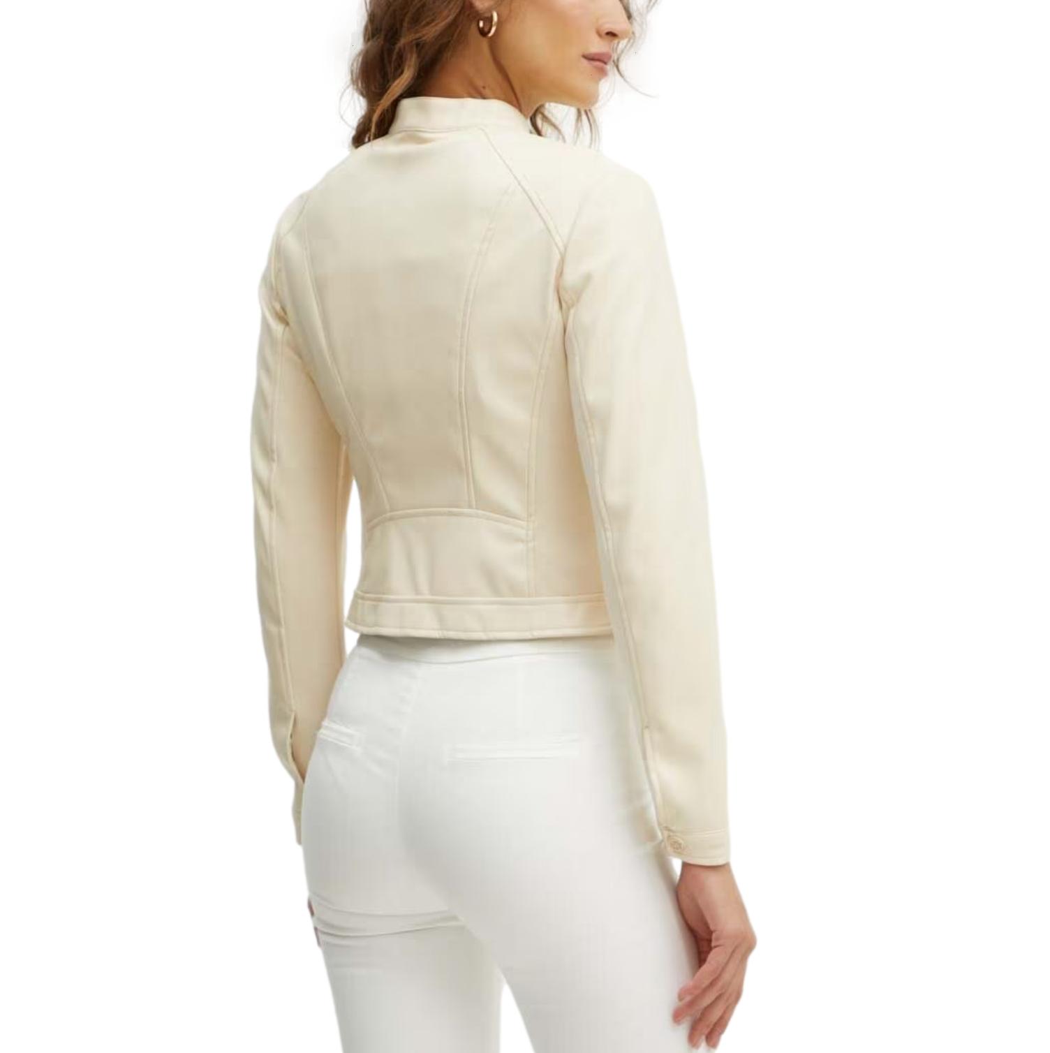 Γυναικείο Jacket Guess Fiametta eco-leather κρεμ - Image 4