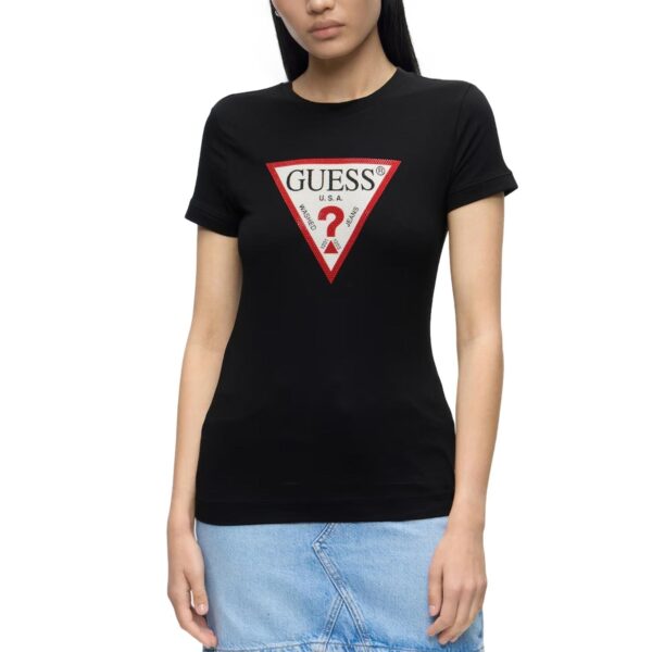 Γυναικείο T-shirt Guess Hotfix Original Tee μαύρο