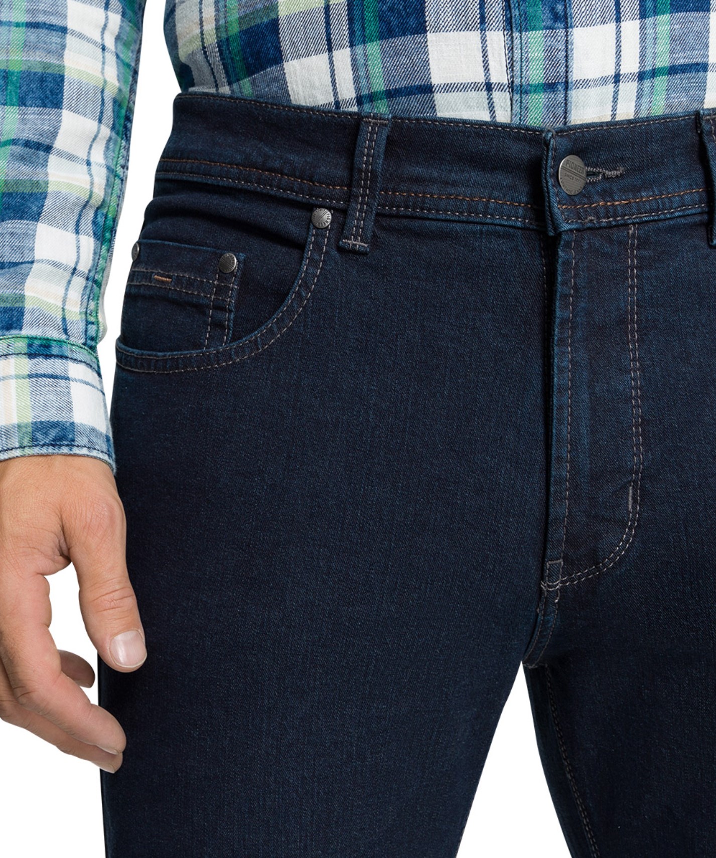 Παντελόνι Jean PIONEER Rando blue/black raw ανδρικό - Image 3