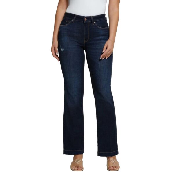 Γυναικείο Jean reborn denim GUESS boot mid sexy boot μπλέ σκούρο