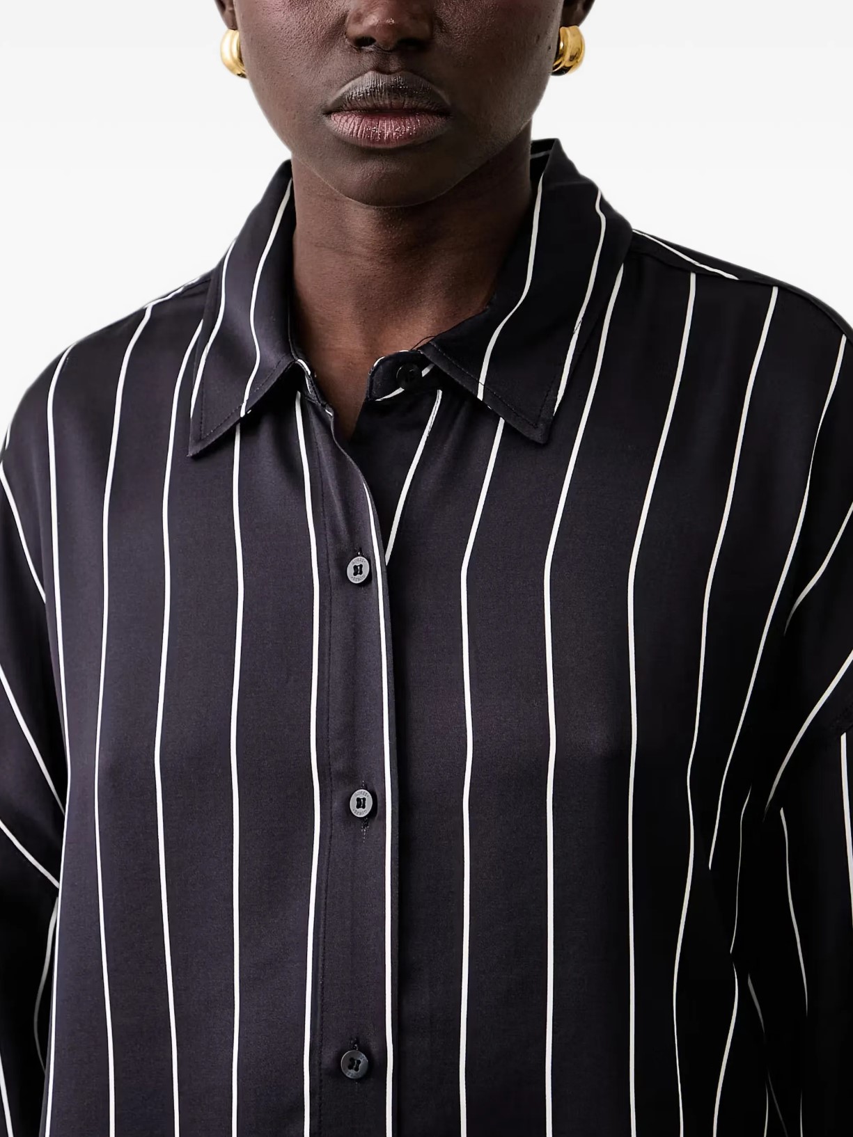 Γυναικείο Πουκάμισο Guess Dominique vertical-stripe μπλε σκούρο - Image 5