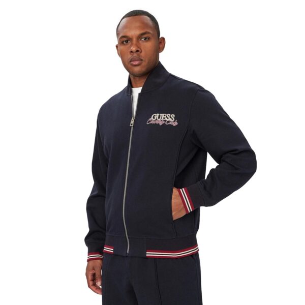 Ζακέτα Guess zipper Ανδρικό μπλέ σκούρο
