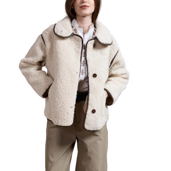 Γυναικείο Jacket Boiled Wool κρεμ