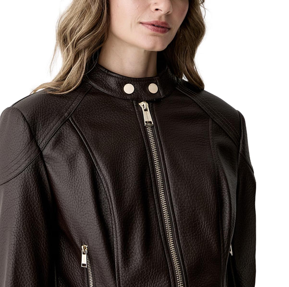 Γυναικείο Jacket Guess Marlene eco-leather καφέ - Image 5