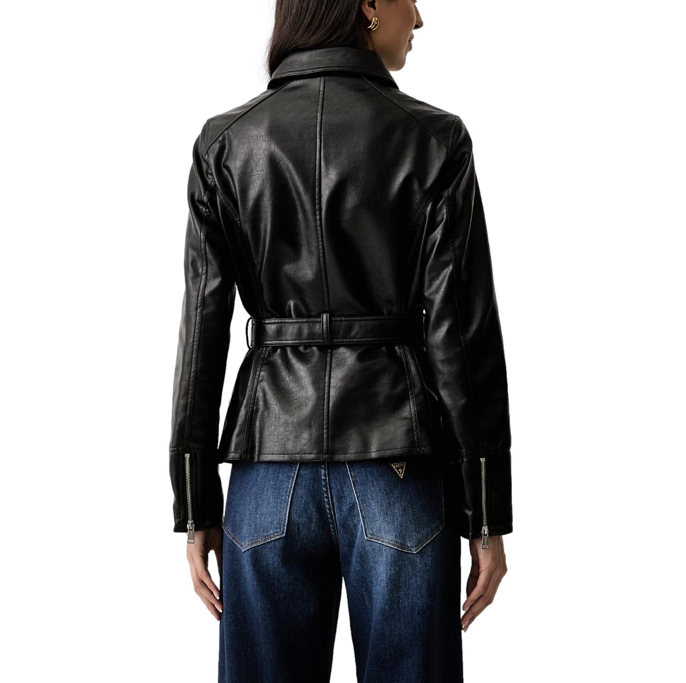 Γυναικείο Jacket Guess Jeanne eco-leather μαύρο - Image 4