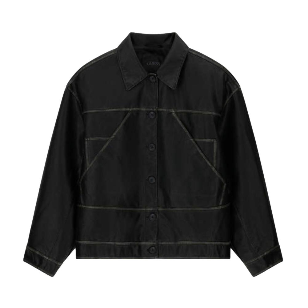 Γυναικείο Jacket Guess Denise Tokyo eco-leather μαύρο - Image 5